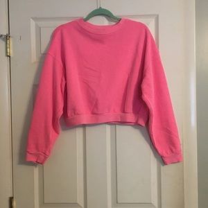 (SOLD) Pink crop sweatshirt